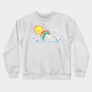 Crouching Sunshine Hidden Rainbow Crewneck Sweatshirt